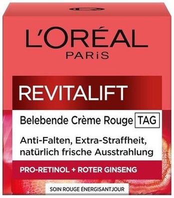 L'Oréal Paris Créme Rouge Tagespflege, Frauen, rotem Giseng: Revitalift, 1x 50ml