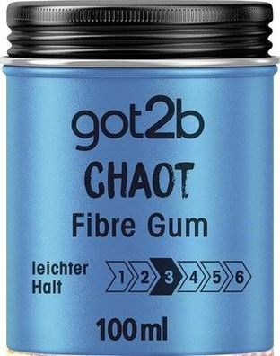 Got2b Chaot modellierendes Fibre Gum Halt 3 (100 ml), Haarwachs für Männer