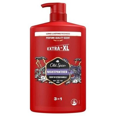 Old Spice Night Panther 3-in-1 Duschgel für Haar, Gesicht und Körper 1000 ml