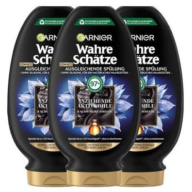 Garnier Ausgleichende Spülung, Gegen schnell fettende Kopfhaut - 3 x 200 ml