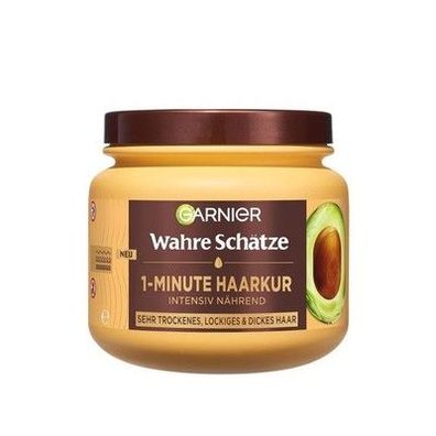 Garnier Wahre Schätze, 1-Minute Haarkur für sehr trockenes & frizzy Haar, 340ml
