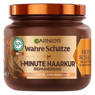 Garnier Wahre Schätze Reparierende 1-Minute Haarkur für brüchiges Haar, 340 ml