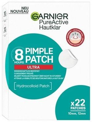 Garnier Hautklar Pimple Patches Ultra – Hydrokolloid Pickel Patches - 22 Stück
