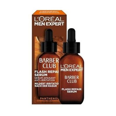 L'Oréal Men Expert After Shave Serum für Männer holzigem Duft, Barber Club, 30ml