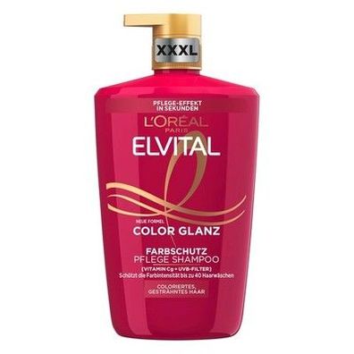 L'Oréal Paris Elvital XXXL Farbschutz Pflege-Shampoo UVA-/UVB- Filter, 1000ml