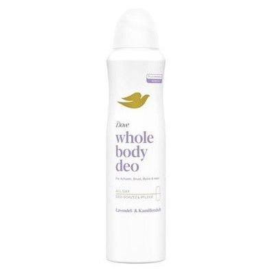 Dove Whole Body Deo Lavendel- & Kamillenduft Deospray 0% Aluminiumsalze, 150 ml