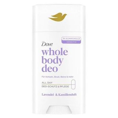 Dove Whole Body Deo Lavendel- & Kamillenduft Deo-Stick 0% Aluminiumsalze, 75 ml