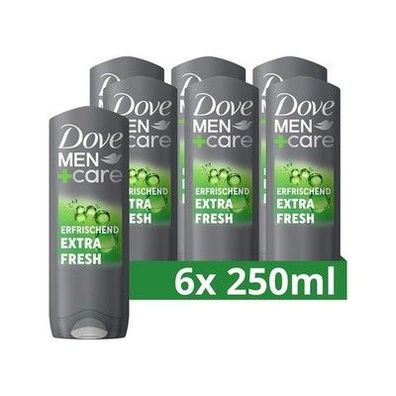 Dove Men+Care 3-in-1 Duschgel Extra Fresh für Körper, Gesicht und Haar 6x 250 ml