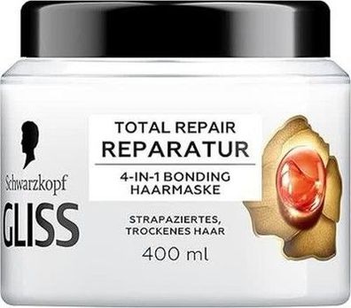 Gliss 4-in-1 Kur Reparatur Total Repair (400 ml), Haarkur mit HAPTIQ System