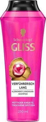 Gliss Shampoo Verführerisch Lang (250ml), Haarshampoo mit Biotin-Komplex, pflegt