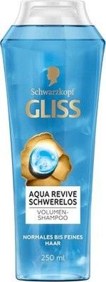 Gliss Shampoo Aqua Revive Schwerelos (250 ml), Haarshampoo Reparaturshampoo