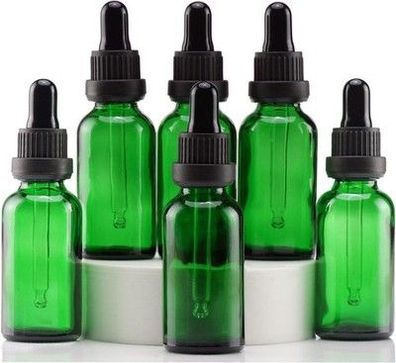 YIZHAO 6 Stk. Pipettenflasche 30ml Grüne, Apothekerflasche mit Dropper Pipette