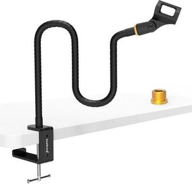 ZealSound Mikrofon Arm, 19 Zoll Flexibel Schwanenhals Mikrofonständer, Kompakt