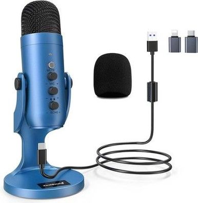 Zealsound USB Mikrofon, Mikrofon Handy PC, Kondensatormikrofon mit Adapter