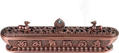 ZYDYRX Weihrauch Box Rechteckige Vintage Räucherstäbchen Box Kupfer Yoga