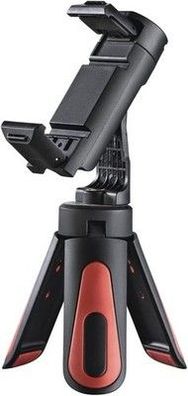 Hama Handy Stativ, Ministativ mit Handyhalterung für Selfies, 5,8 - 8,5cm Breite
