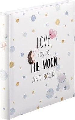 Hama Babyalbum "To The Moon" (Baby-Fotoalbum mit 60 Seiten - 29x32cm) weiß