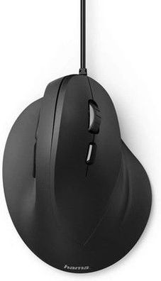 Hama ergonomische Maus (Vertikale Maus kabelgebunden für Rechtshänder, 1800dpi