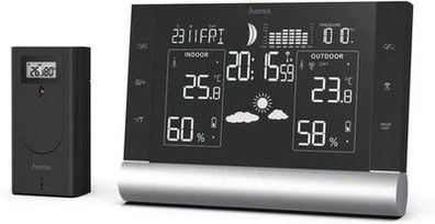 Hama Outdoor Wetterstation Funk mit Außensensor deutsch (mit Wettervorhersage)