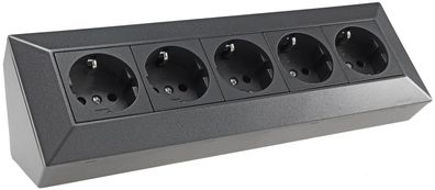 5-Fach Eck-Steckdose Küchensteckdose 230V 90° Winkel für Eck Montage