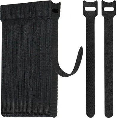 Wszjinb 70 Stück Klett Kabelbinder Wiederverschließbar, 15cm Länge Schwarz Kabel