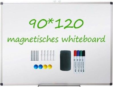 XIWODE Whiteboard 120x90 magnetisch, Tafel, Magnettafel whitedboards, Alurahmen