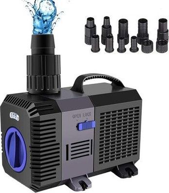 Yaobluesea Eco Teichpumpe Filterpumpe, Gartenteichpumpen Wasserpumpe 3000L/H 10W