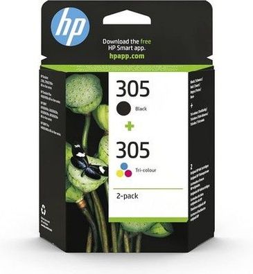 HP 305 (6ZD17AE) Original Druckerpatrone, 1x Schwarz & 1x Farbe, HP DeskJet