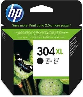 HP 304XL (N9K08AE) Schwarz Original Druckerpatrone, für HP DeskJet, ENVY
