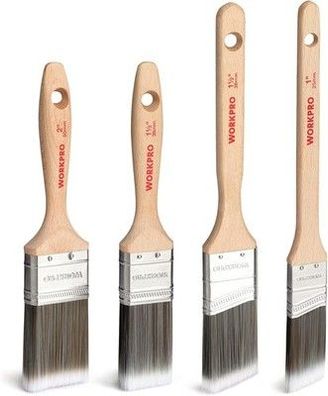 Workpro Malerpinsel Set Lackierpinsel Lasurpinsel Set, Holz 25 /38 / 38 / 50mm