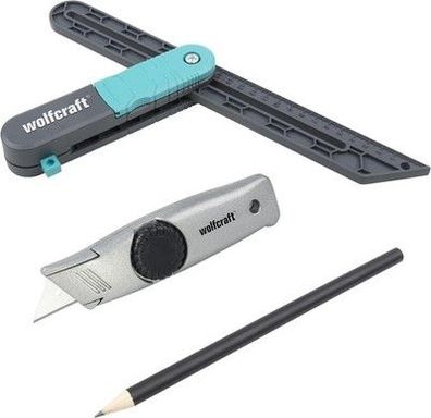 Wolfcraft Vinylboden-Verlege-Set, 3-tlg. I 6978000 I Für das passgenaue Verlegen