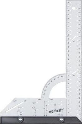 Wolfcraft Universalwinkel 5205000 Winkelmesser mit 300mm Schenkellänge, Werkzeug