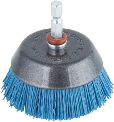 Wolfcraft 2729000 Nylondraht-Topfbürste soft ø 65mm, Metall, Zubehör, Werkzeug