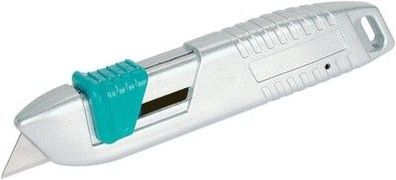 Wolfcraft Sicherheitsmesser aus Metall mit einziehbarer Klinge I 4134000 Messer