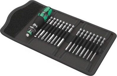 Wera Kraftform Kompakt 60, 17-tlg, Schwarz, 05059295001 Falt-Tasche + 89mm Bits