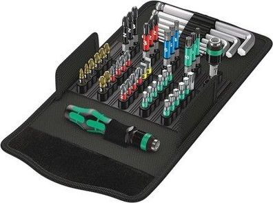 Wera 05057460001 Werkzeug-Set, Kraftform Kompakt 100, 52-teilig, Einheitsgröße