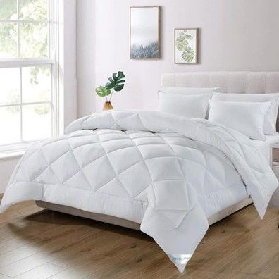 WAVVE Bettdecke 200x200cm Ganzjahresdecke 4 Jahreszeiten, Steppdecke 300gsm