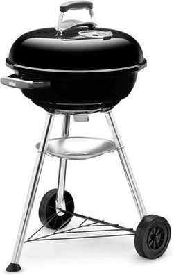 Weber Compact Kettle Holzkohlegril, Ø 47cm Grillfäche, BBQ Grill, Schwarz
