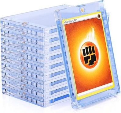 Wigearss 10 Stück 130PT Magnetischer Kartenhalter UV-Schutz, Schutzhüllen