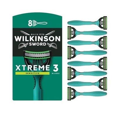 Wilkinson SWORD - Xtreme 3 für Männer | Packung mit 8 Einwegrasierer, Rasierer