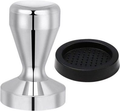 Vicloon Kaffee Tamper, 51mm Tamper, Silikonmatte 58mm, 304 Edelstahl Espresso
