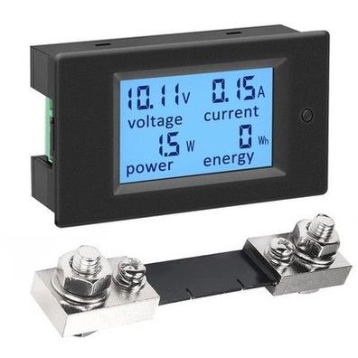 Ketotek Voltmeter Amperemeter Stromzähler Leistungsmesser DC 6,5 100V mit 100A