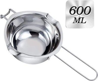 Kerzen Schmelztopf 600ml - Schokoladen Schmelztiegel Edelstahl 304, Wasserbad