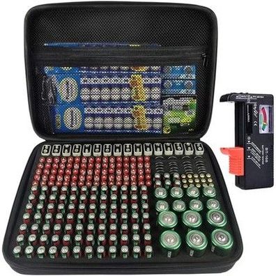Kixda Batteriegehäuse 250+ Steckplätze Aufbewahrungsbox 2A, 3A, 4A, C, D, 9V, 3V