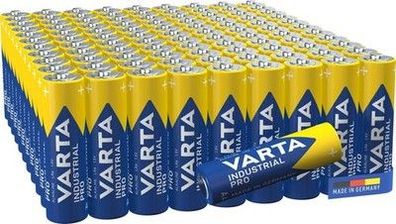 VARTA Batterien AA, 100 Stück, Industrial Pro, Alkaline Batterie, 1,5V - Pack