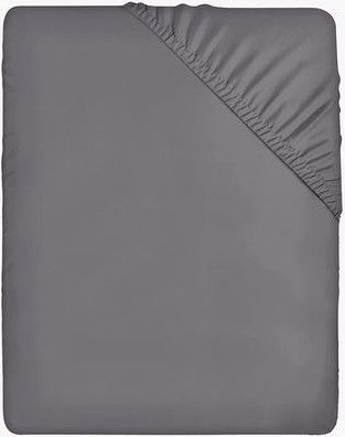 Utopia Bedding - Spannbettlaken 180x200cm - Grau - Mikrofaser Spannbetttuch
