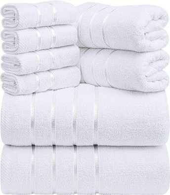 Utopia Towels - 8er-Pack Handtuch-Set mit Aufhängeschlaufe aus 97% Baumwolle