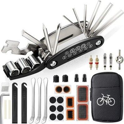 URBZUE Fahrrad Reparatur Set, Reparatursatz 16-in-1 Werkzeug Sechskantschlüssel
