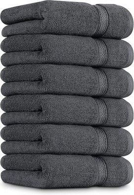 Utopia Towels - Handtücher Set aus Baumwolle - 41x71 cm - 6er Pack (Grau)