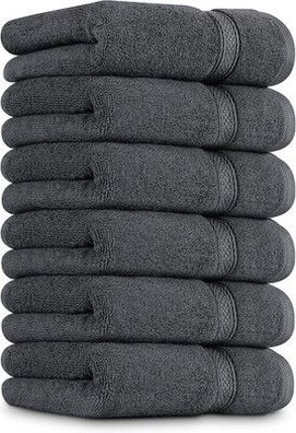 Utopia Towels - Handtücher Set aus Baumwolle - 41 x 71 cm - 6er Pack (Grau)